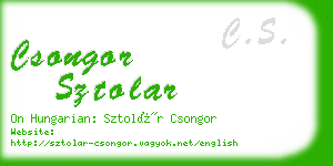 csongor sztolar business card